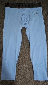 NEW Nike Air Jordan Light Blue Compression Pants Men Size Large AT3200-448 - Picture 1 of 6