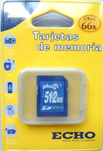 TARJETA MEMORIA SD ULTRA 66X DE 512 MEGABYTES PHAST - Picture 1 of 1