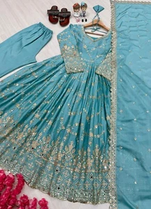 Pakistani Suit Indian Bollywood Designer Salwar Kameez Dress Wedding wear Gown - Picture 1 of 7