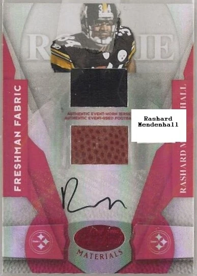 Rashard Mendenhall Auto 70/100 2008 FRESHMAN FABRIC 1 Patch 1 Football Auto /100 - Image 1 of 1