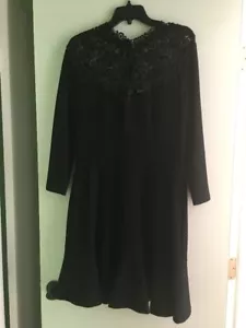 Erdem Classic Black Fit And Flare Dress - Picture 1 of 8