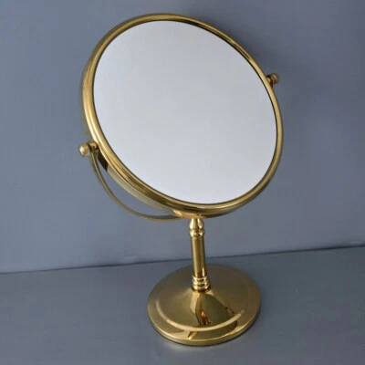 Bathroom Accessories Modern Gold Color Brass Beauty Makeup Round Mirror 2ba638 - Image 1 of 4