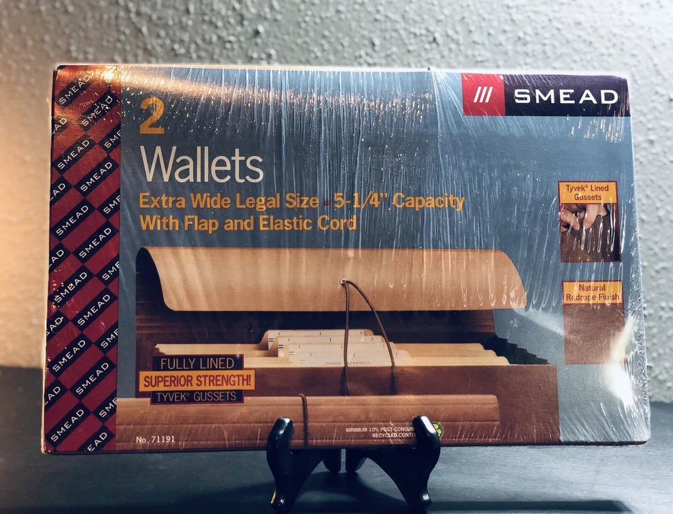Smead Expanding Wallet 5-1/4" Expansion Extra Wide Legal Size Redrope No. 71191 - Image 1 of 1