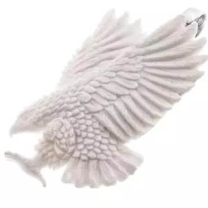 "Ciondolo Sterling Argento 925 Intaglio Aquila Caccia Falco Bisonte Osso Sterling, 2,5" - Foto 1 di 3