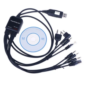 8 in 1 Computer USB Programming Cable for Handy walkie talkie car radio.WG - Zdjęcie 1 z 11