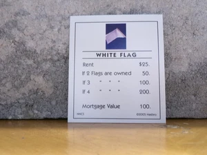 TARJETA DE TÍTULO DE ESCRITURA MONOPOLY NASCAR NEXTEL CUP SERIES BANDERA BLANCA - Imagen 1 de 2