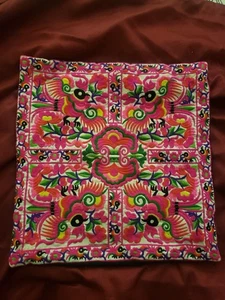 Thai Handmade Couch Bed Pillow Cover Thai Art Silk - Picture 1 of 5