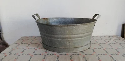 TINOZZA BACINELLA MASTELLO IN FERRO ZINCATO ANNI 50/60 - VINTAGE - NO PERDITE - - Immagine 1 di 4