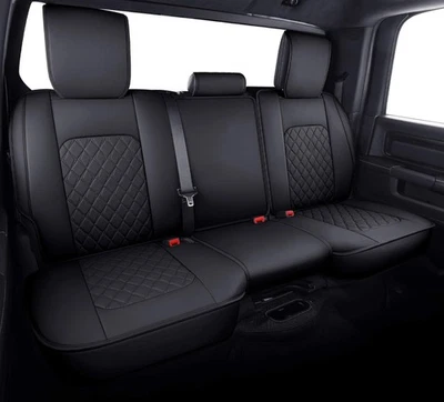 Fundas de asiento trasero Dodge Ram cuero impermeable ajuste personalizado 2009-2025 1500, 2010-20 Foto 1 de 4