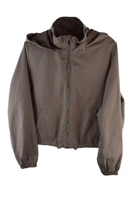 Chaqueta corta Guess para mujer con capucha rosa lona anorak talla M cremallera Foto 1 de 4