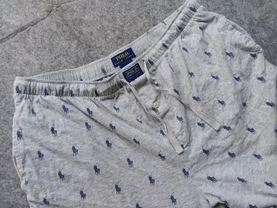 Polo Ralph Lauren Shorts Mens XL Gray All Over Pony Print Cotton Sleep Shorts  - Image 1 of 4