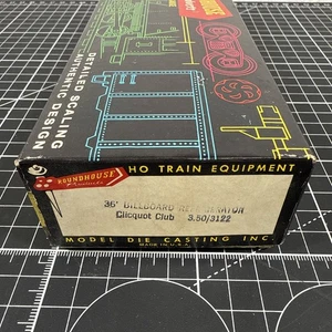 36' Billboard Refrigerator Clicquot Club 3.5/3122 ￼ Round House, Model Train Ho - Picture 1 of 16