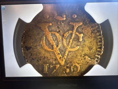 1750 VOC N.E.INDIES DUIT NEW YORK PENNY GENUINE - Image 1 of 4