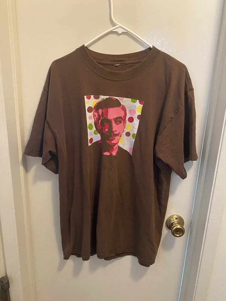 Camisa De Colección Años 90 Y2k Tierra Verde Lunares Cara Dibujos Animados Camisa L/XL Foto 1 de 4