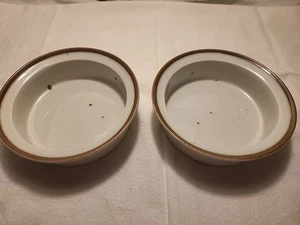 2 Dansk Brown Mist Rimmed 6" Soup Cereal Bowl Niels Refsgaard Denmark Mcm - Picture 1 of 5