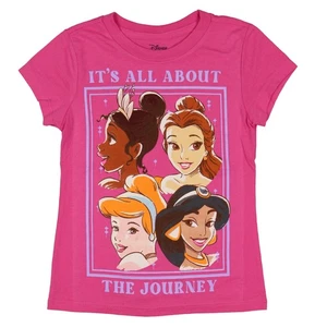 Disney Princess Girls' It's All About The Journey 4 Princess T-Shirt (X-Small) - Picture 1 of 3