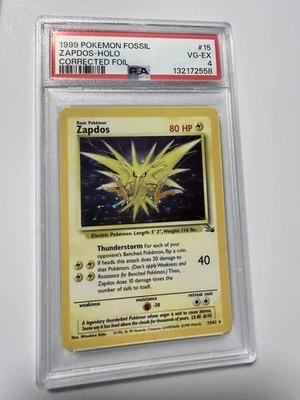 Pokémon  Zapdos Corrected, Foil Holographic PSA 4 - Image 1 of 3