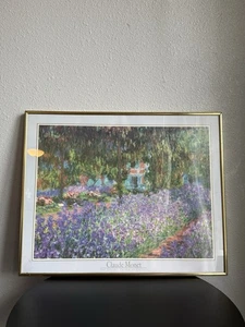 Arte de pared enmarcado lirios en el jardín de Monet, 1900 por Claude Monet impresión artística - Imagen 1 de 2