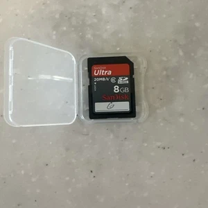 SanDisk Ultra 8GB SDHC UHS-I Card – 15MB/s – w/ Case – VGC – Free Shipping - Picture 1 of 3