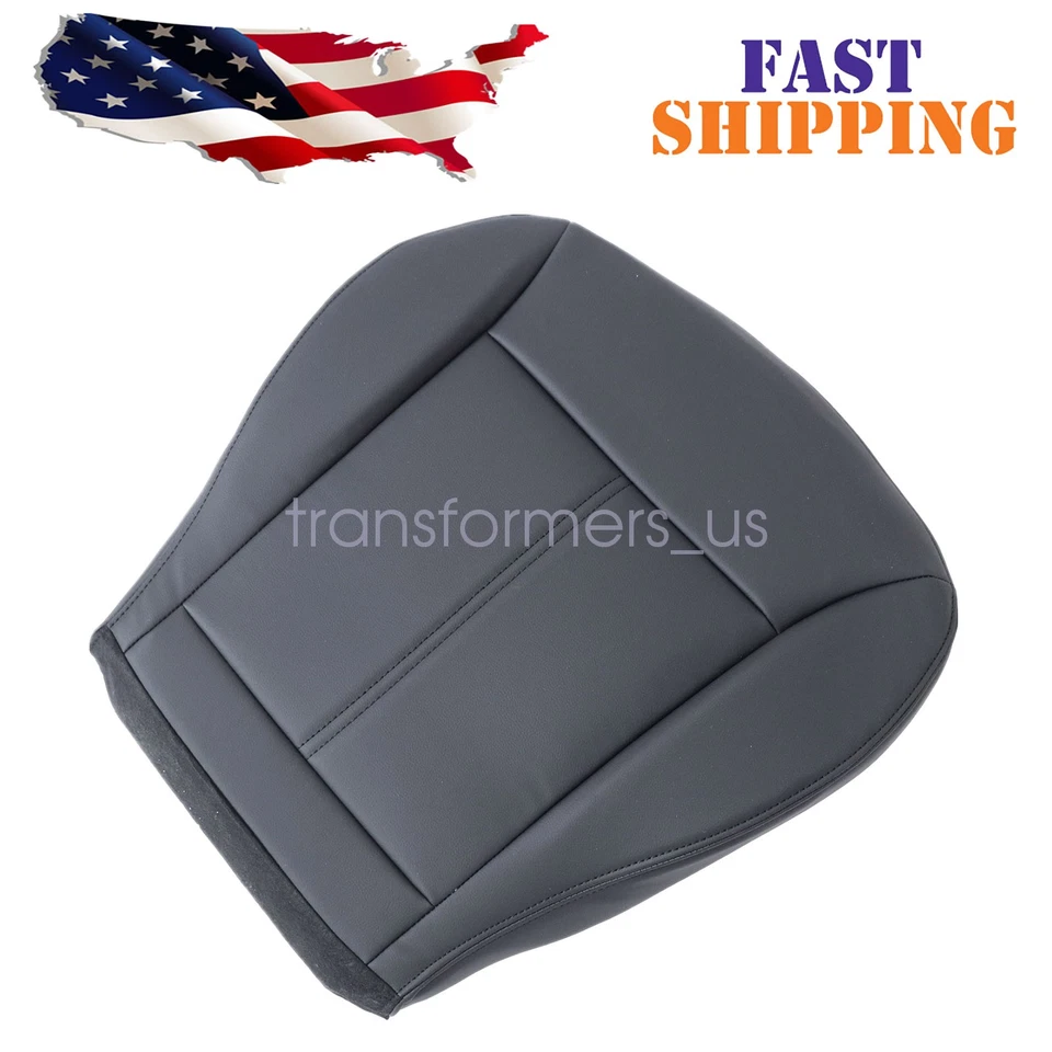 For 2007-2014 Ford Edge Driver Side Bottom Replacement Leather Seat Cover Black - Image 1 of 4
