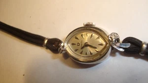 Vintage 1962 Omega 14k Gold & Diamond Women's Watch 483 17j Runs - Picture 1 of 19