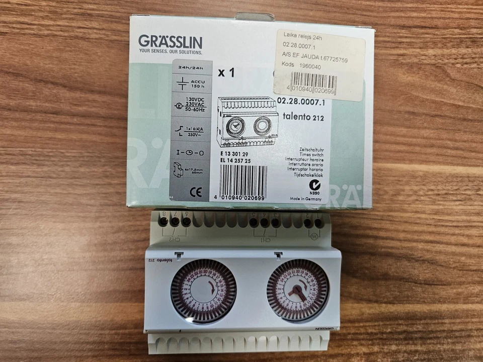 GRÄSSLIN talento 212 (02.28.0007.1) TIMER 100-160VDC 220-240VAC 45-60Hz - Image 1 of 1