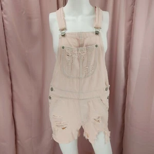 Monos de mezclilla para mujer American Eagle rosa algodón envejecido rasgados XXS - Imagen 1 de 7