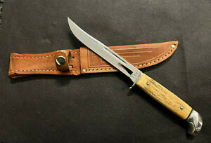 1940-64 CASE Stag Handles 5 1/4" Fixed Blade Hunting Knife w/ XX Sheath MINT NR 