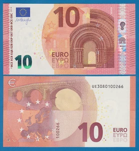 EUROPEAN UNION 10 EURO 2014 UNC "U" France P 21u Prefix "UE" Sign DRAGHI P 21 u - Picture 1 of 1