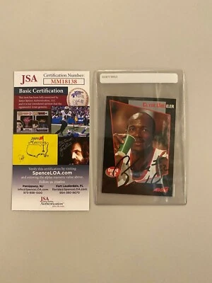 Clyde Drexler signed AVIA Shoe card Regional JSA Cert Free Shipping - Image 1 of 2