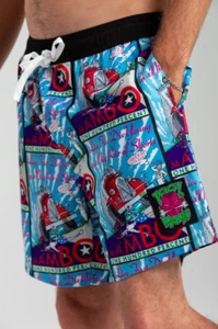 100% Mambo Surf De Luxe Live Fast Die Young Board Shorts Small - Picture 1 of 3