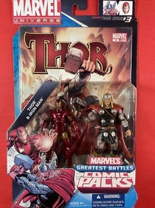 Marvel Universe THOR & IRON MAN Greatest Battles Comic Packs Action Figures -NEW - Picture 1 of 9