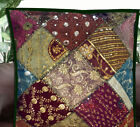 Vintage Home Dcor Sari Beaded Moti Accent Throw Floor Cushion Pillow Cover 24