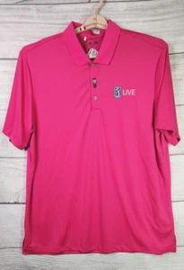 NWT Adidas Golf Polo Men's XL Pink Performance Polo Shirt PGATour Live Embroider - Picture 1 of 9