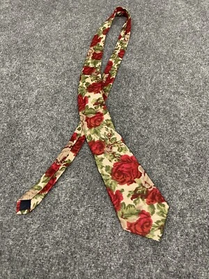 Florence Tie Mens 100% Silk  Hand Made In Italy Floral Aloha Hawaiian N57 - Image 1 of 4