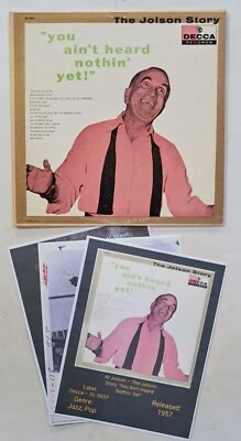 Al Jolson "The Jolson Story You Ain't Heard Nothin' Yet", Jazz, Pop, W/EXTRAS  - Image 1 of 4