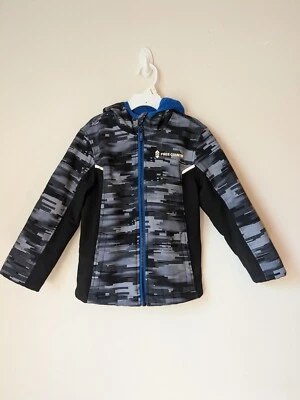 FREE COUNTRY Boy's Black Softshell Jacket Size 5/6 Full Zip Water Resistant - Image 1 of 4