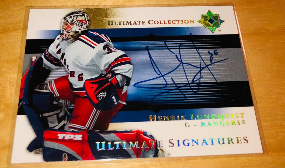 Henrik Lundqvist 2005-06 Upper Deck Ultimate Signatures Signed Rookie Card Auto - Image 1 of 2
