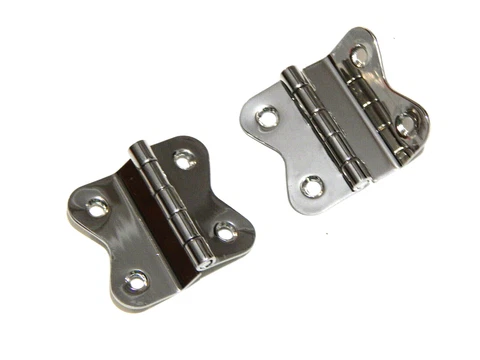 Antique Hoosier Cabinet Hinge For Upper Door Nickel Plated Pair Cover