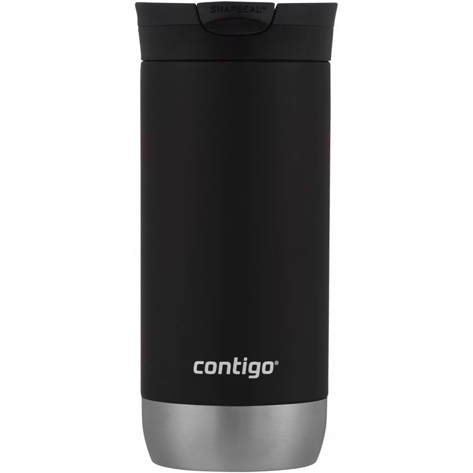 Contigo 2094848 Huron 2.0 Stainless Steel Travel Mug with SNAPSEAL Lid Licorice
