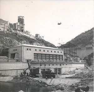 SAINT-HIPPOLYTE c. 1950 - Construction du Barrage de Couesques Aveyron- DIV 5098 - Picture 1 of 2