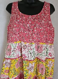 Tulip Womens Dress Sundress Size XS Multicolor Floral Striped NEW - Picture 1 of 24