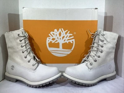 Timberland Women’s Size 9 White WP Fleece Fold Down Nubuck Boots AJ-327 - Image 1 of 4