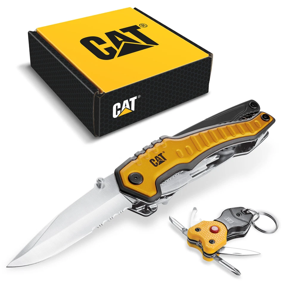 Cat 2 Piece 9-in-1 XL Multi-Tool and Multi-Tool Key Chain Gift Box Set (240240)