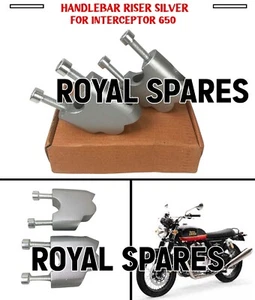"HANDLE BAR RISER, SILVER" FIT FOR ROYAL ENFIELD INTERCEPTOR 650 - Picture 1 of 17