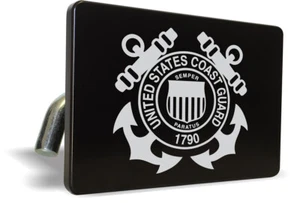 U.S. COAST GUARD LOGO, Billet Aluminum Tow Hitch Cover - Imagen 1 de 4