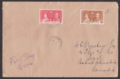 VIRGIN ISLANDS - 1937 KGVI CORONATION - 2V - FDC - Image 1 of 4