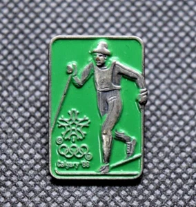 Calgary 1988 Olympics Cross Country Ski Pin - Picture 1 of 3