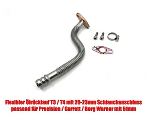 Ölrücklauf Flexibel Turbolader T3/T4 Garrett KKK GTX GT40 GT42 Precision - Bild 1 von 4