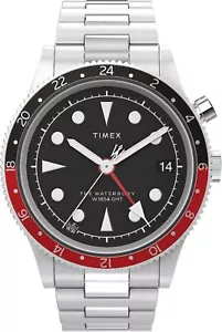 Timex TW2W22700 Men's Waterbury Traditional GMT Silver Watch - Picture 1 of 2